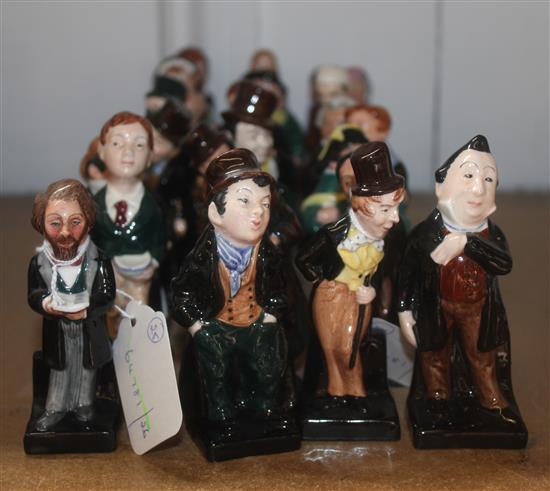 Set of 25 Royal Doulton miniature Dickens characters, inc 1994 limited edition Charles Dickens